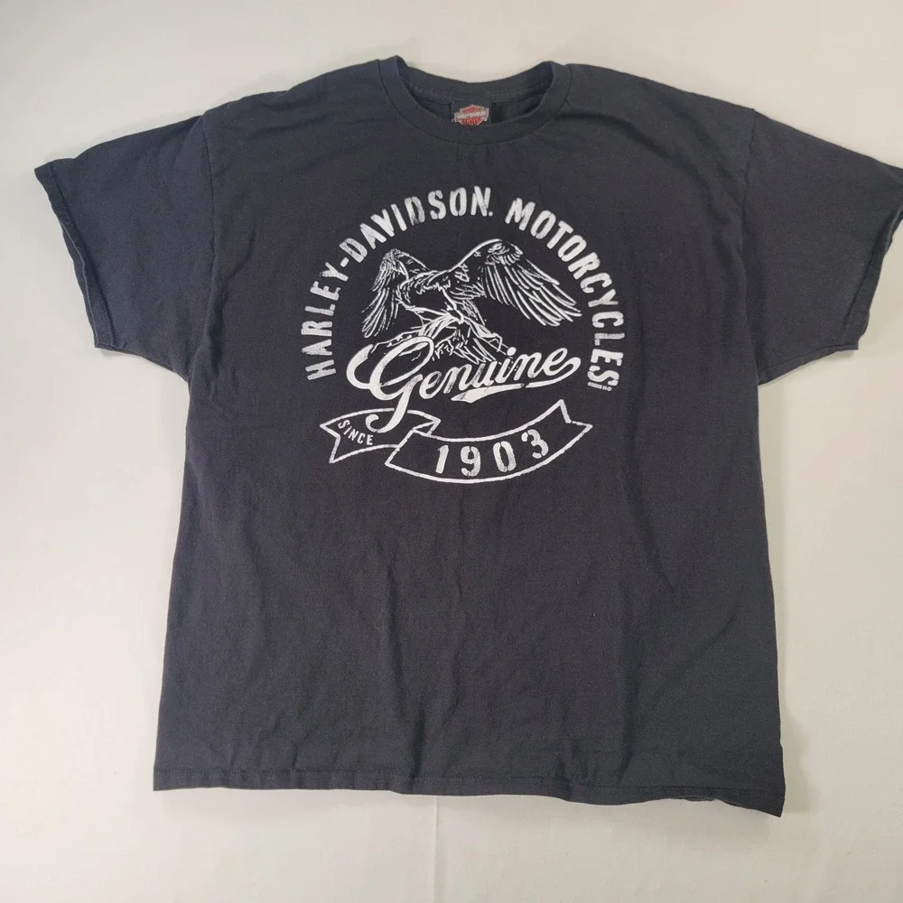 Harley‎ Davidson Richmond VA Eagle Graphic T Shirt Black Biker Motorcycle USA M?